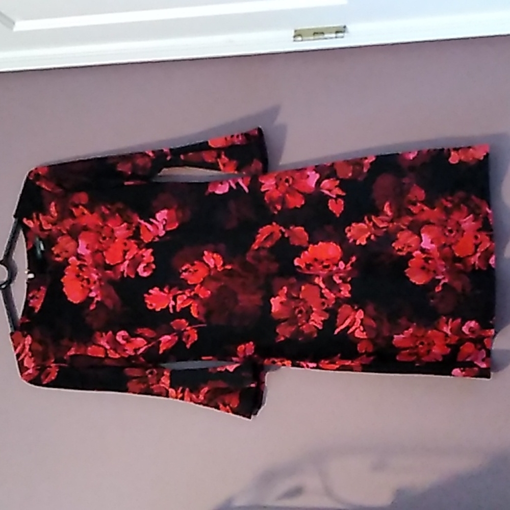 Red Rose Fitted Dress
